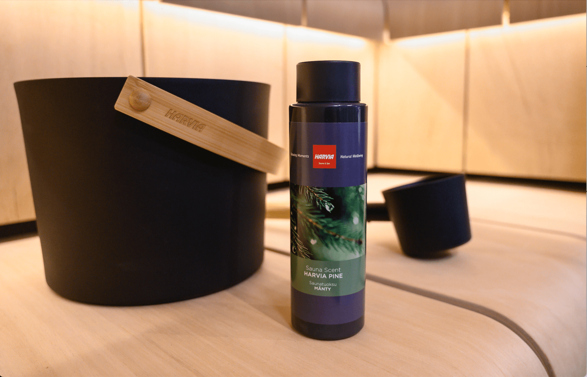 Aromaterapia de Sauna Harvia – Aroma de Alcatrão (400 ml) em destaque.