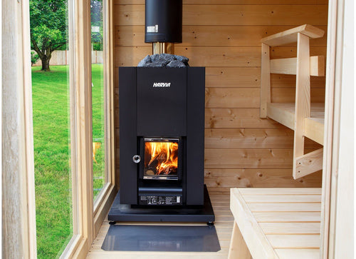 Harvia Linear Compact 18 Wood-Burning Sauna Heater - Saunamo