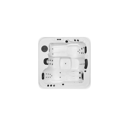 Jacuzzi Exterior Aurora 4 com botões pretos visíveis.