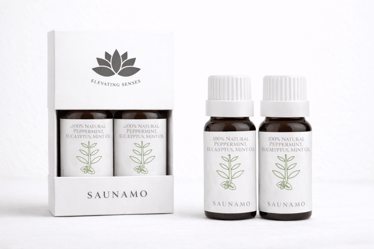 Óleo Natural de Hortelã - Pimenta, Eucalipto e Menta 20ml - Saunamo