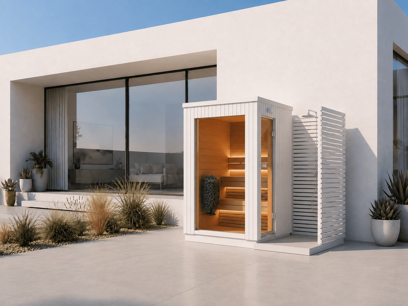 Lumia Mini Outdoor Sauna with Shower